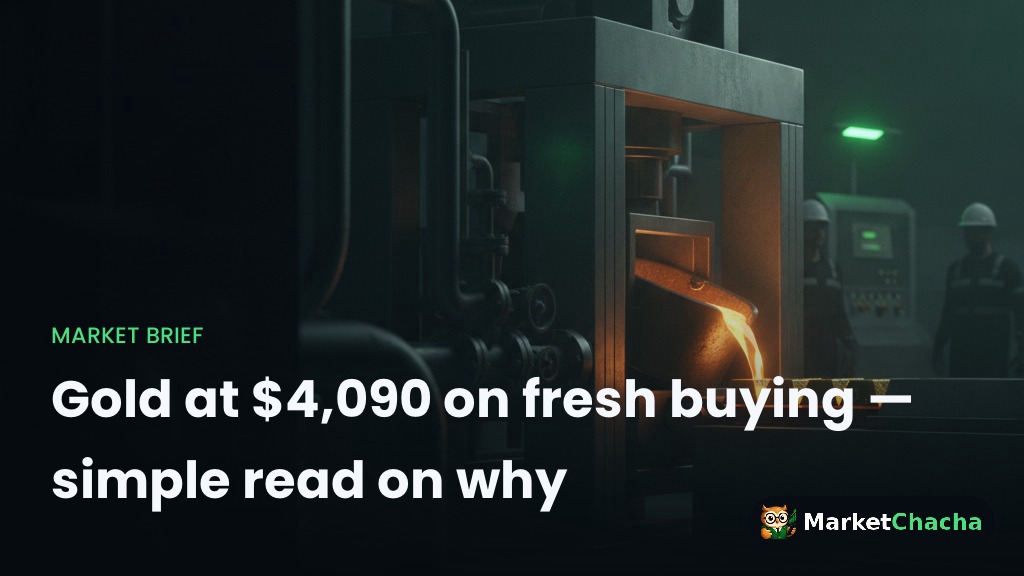 Gold at $4,090 on fresh buying — simple read on why