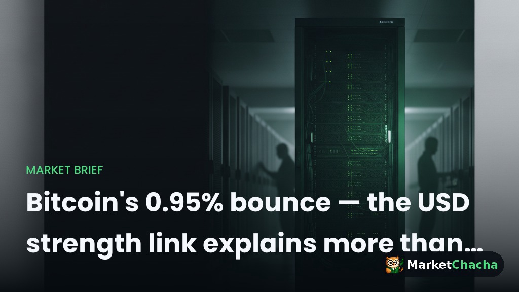 Bitcoin's 0.95% bounce — the USD strength link explains more than the headline