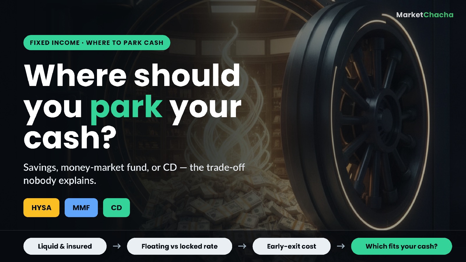 High-yield savings vs money-market funds vs CDs: where should you actually park your cash?