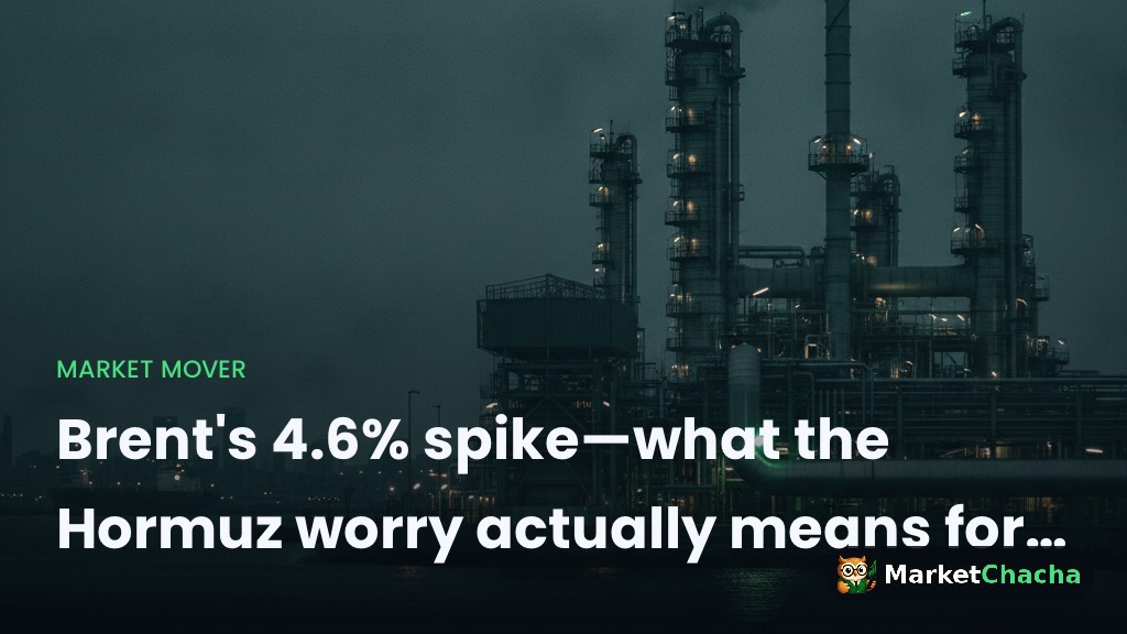 Brent's 4.6% spike—what the Hormuz worry actually means for Indian energy names