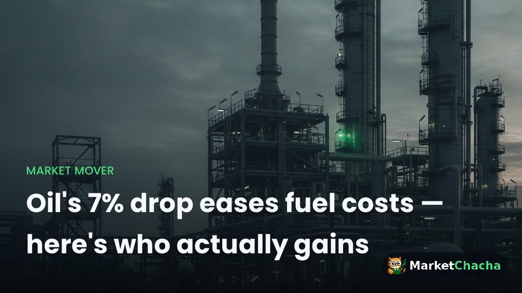 Oil's 7% drop eases fuel costs — here's who actually gains