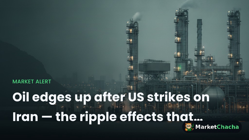 Oil edges up after US strikes on Iran — the ripple effects that actually matter