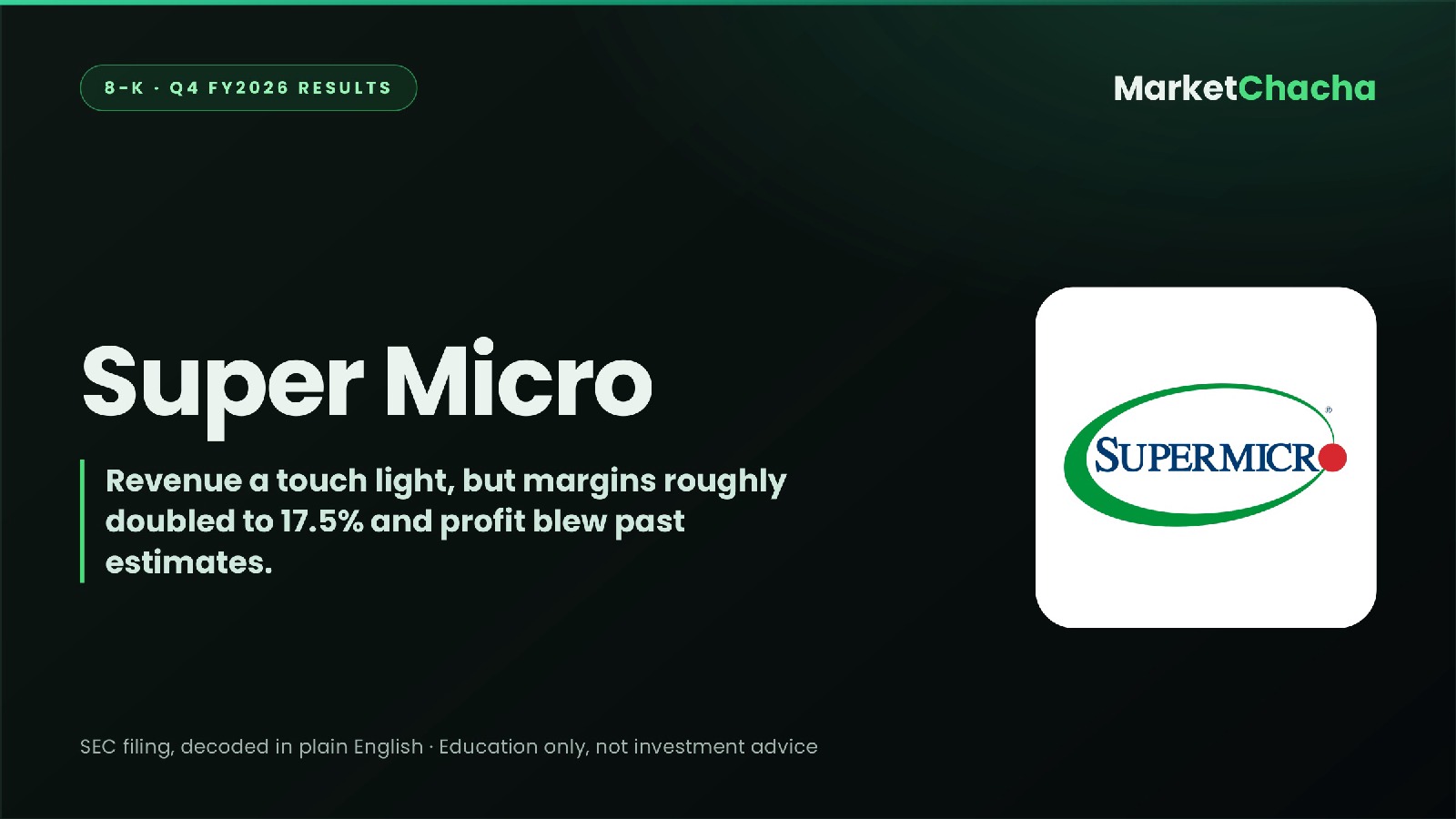 Super Micro Q4 FY2026 results