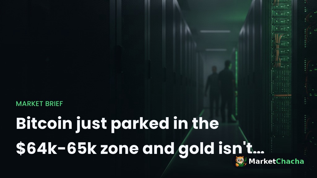 Bitcoin just parked in the $64k-65k zone and gold isn't doing much either — small move, why it matters