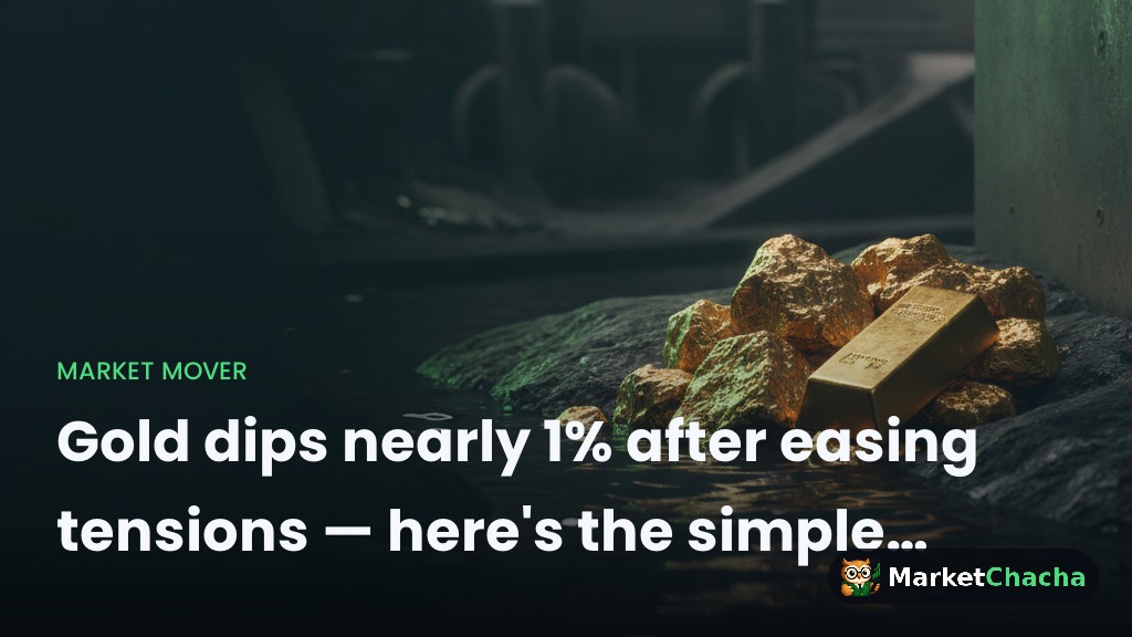 Gold dips nearly 1% after easing tensions — here's the simple takeaway