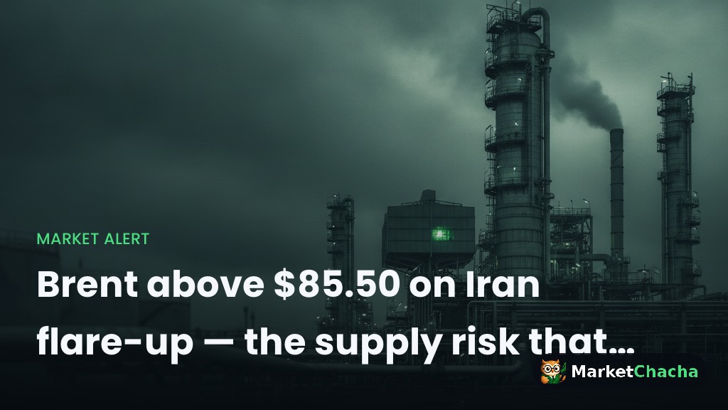 Brent above $85.50 on Iran flare-up — the supply risk that actually matters