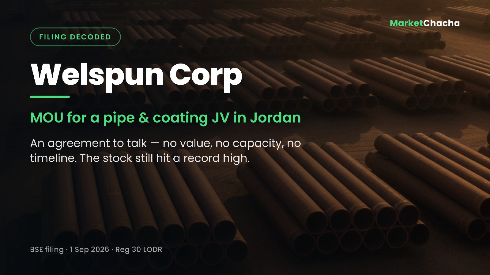 Welspun Corp filing decoded