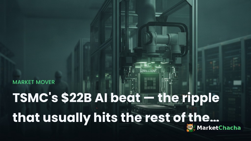 TSMC's $22B AI beat — the ripple that usually hits the rest of the chip names