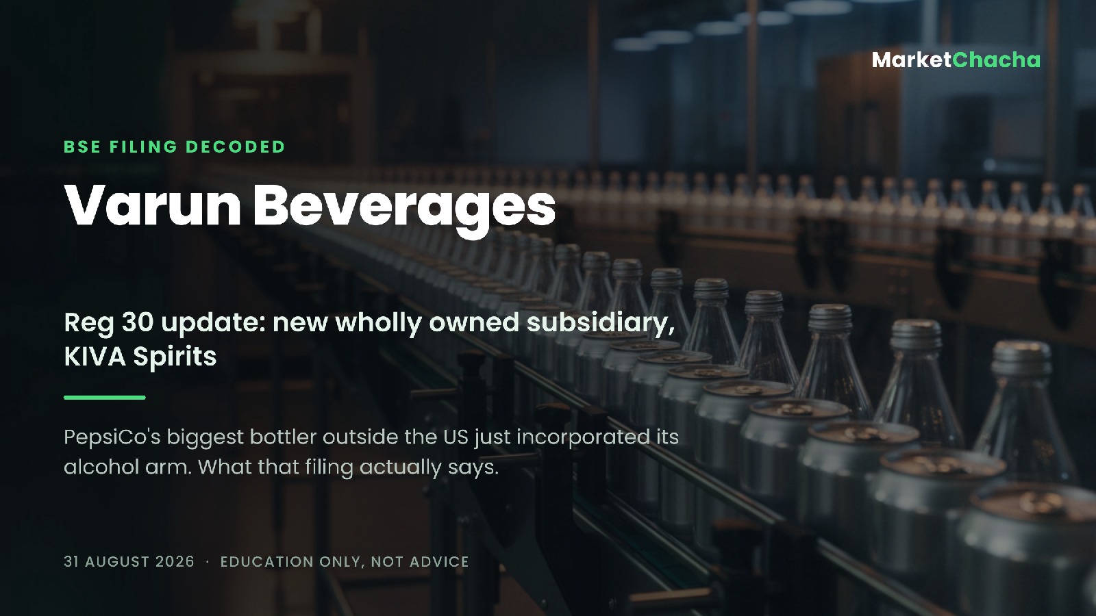 Varun Beverages KIVA Spirits filing decoded