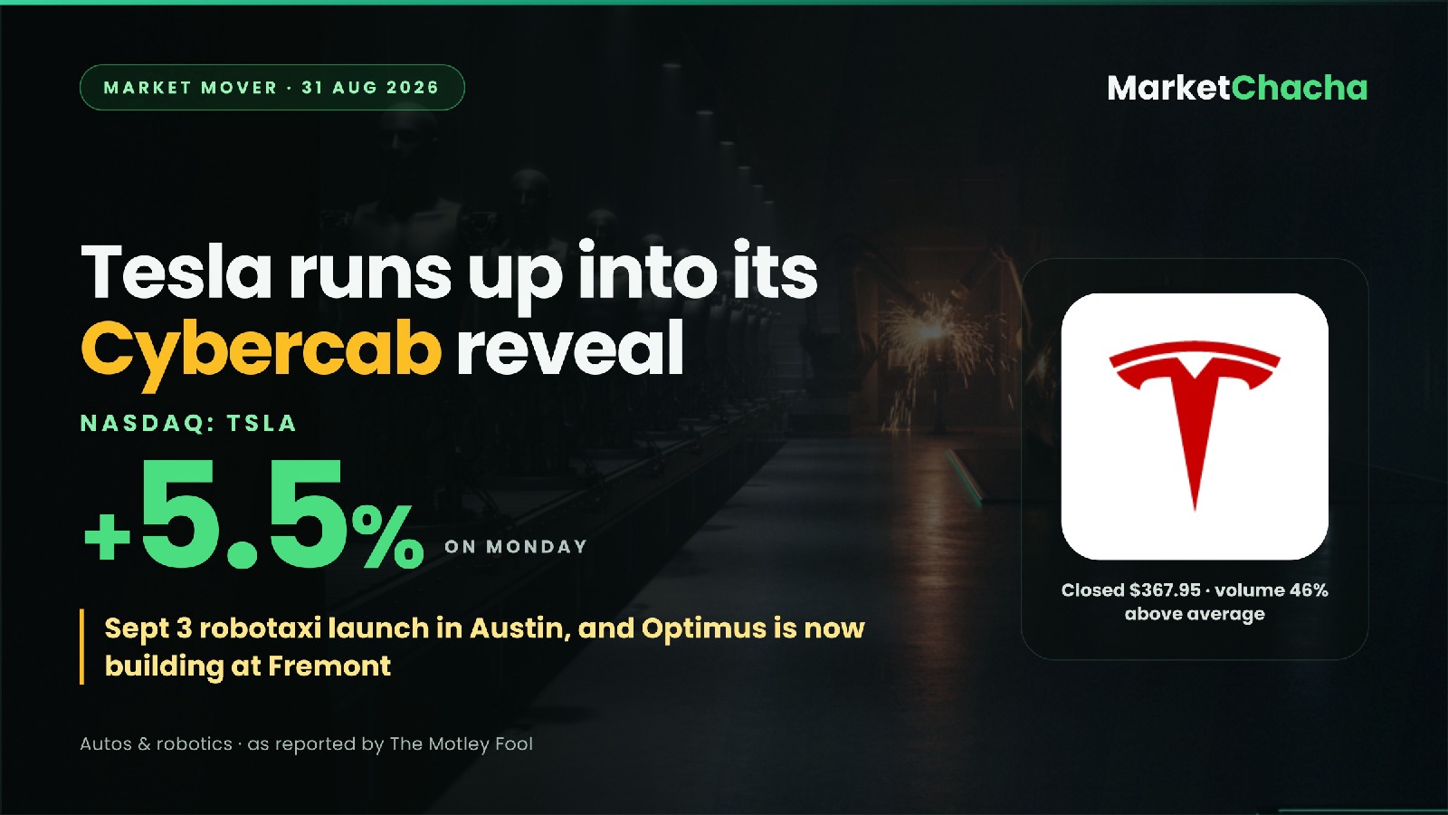 Tesla Cybercab run-up decoded