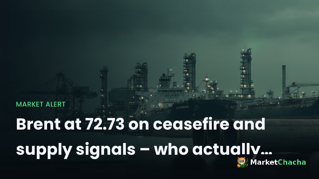 Brent at 72.73 on ceasefire and supply signals – who actually benefits in India?